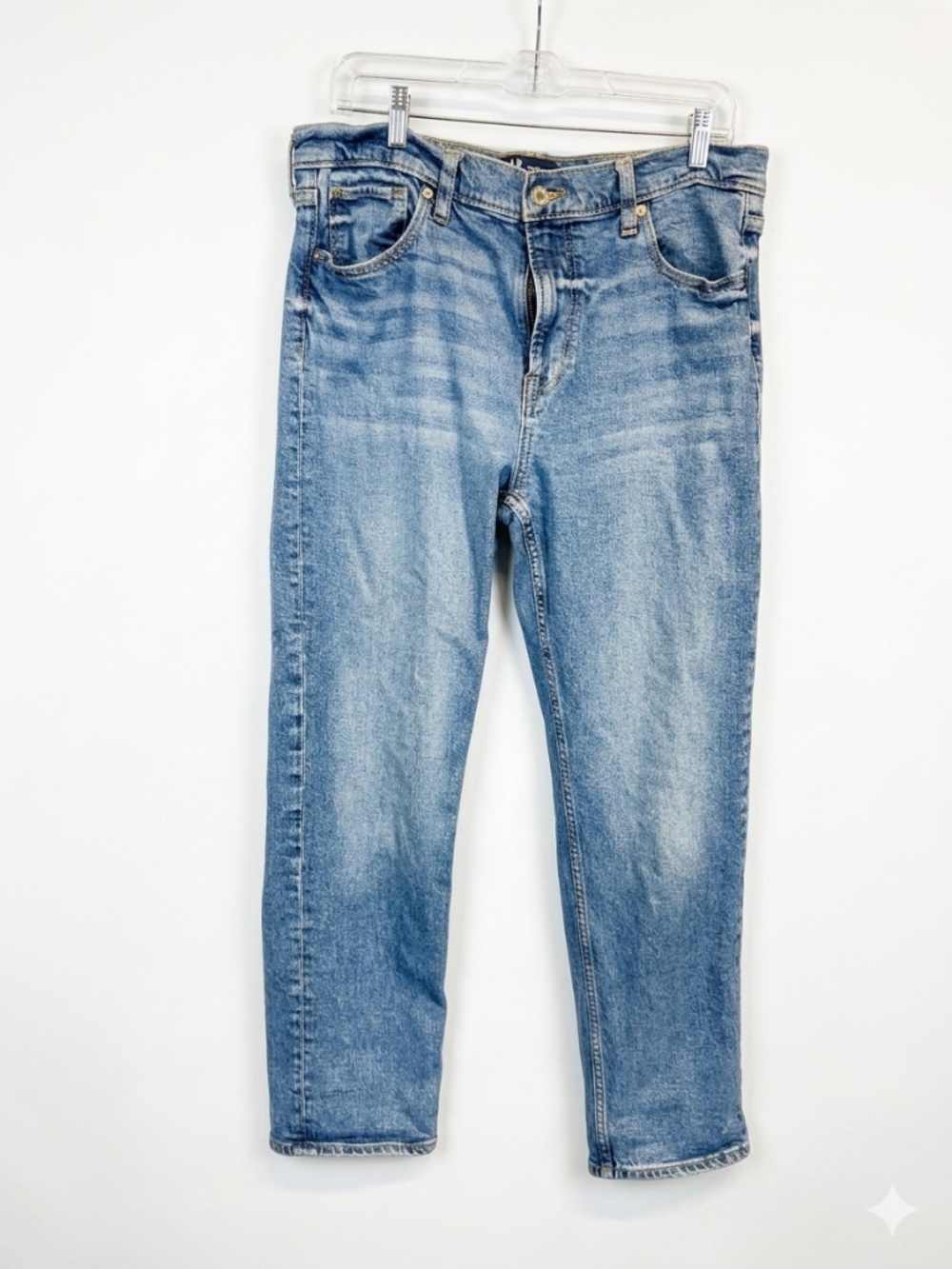 Gap ‘90s STRAIGHT Leg High Rise Jeans Size 14 | Essential Light Wash Stretch